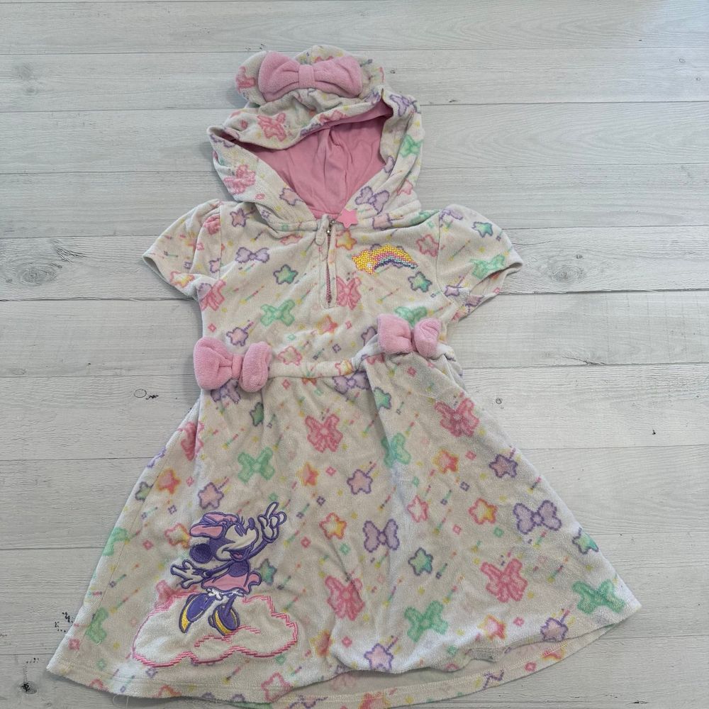 Disney store girls Minnie Mouse toweling hoodie‎ dress size 3